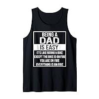 saying: being a dad is easy Tank Top