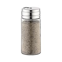 Fox Run 5167 Glass Spice Jar with Stainless Steel Shaker Lid, 6 Ounce, Clear Container for Seasonings