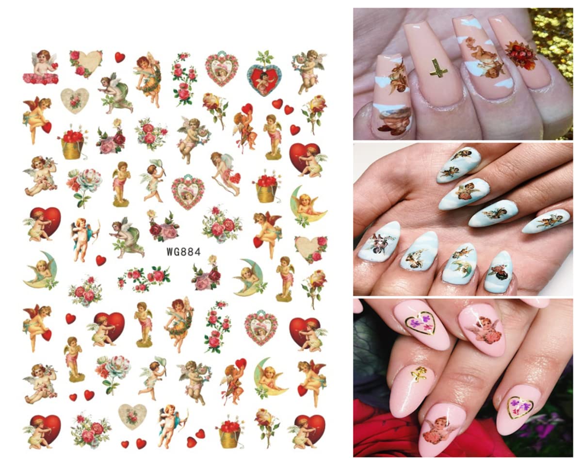 Wholesale Cupid Angels Wings Cartoon self adhesive 8 Patterns Nail Decals  for DIY Beauty Nail Art From m.alibaba.com