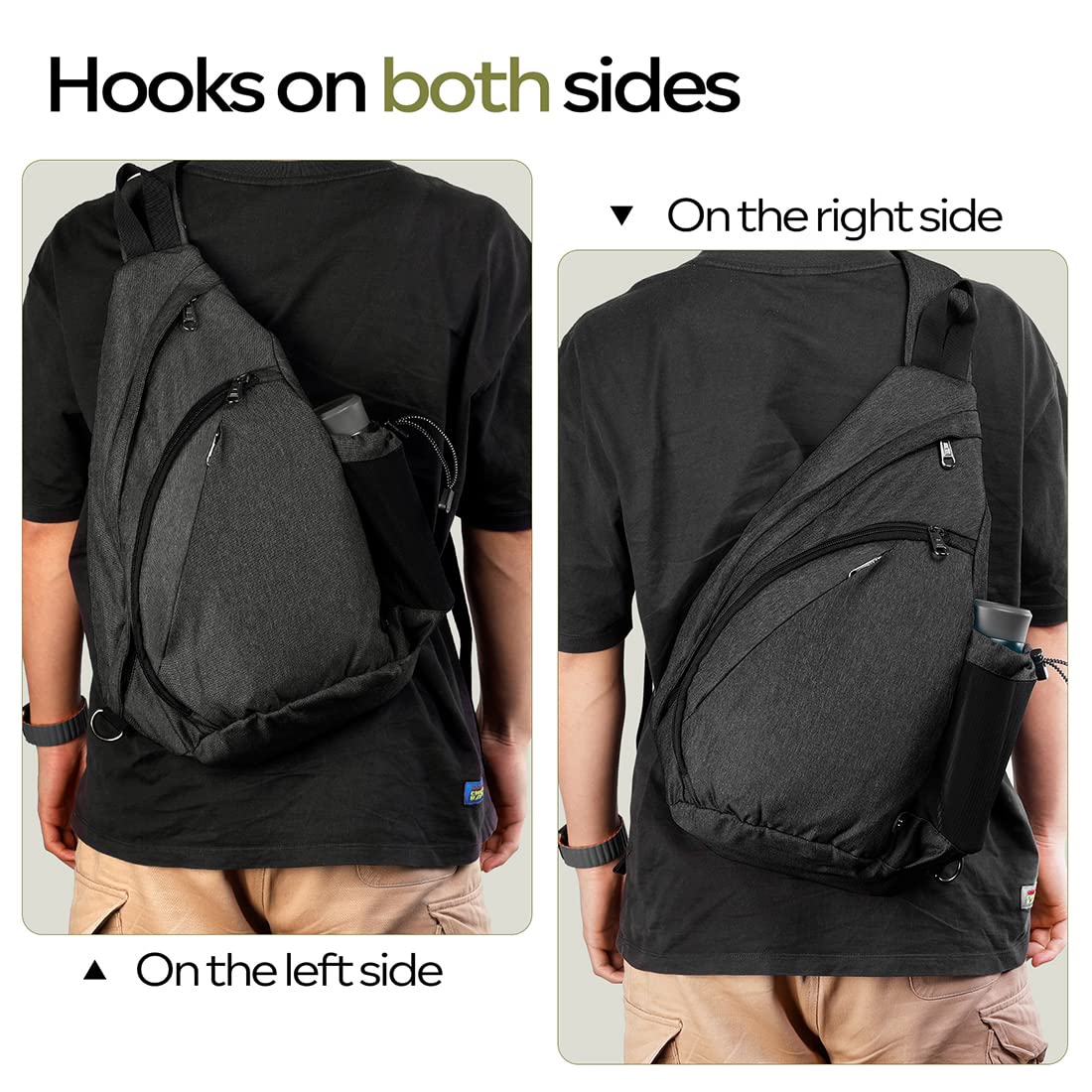 OutdoorMaster Sling Bag - Crossbody Shoulder Chest Urban Outdoor Travel Backpack for Women & Men