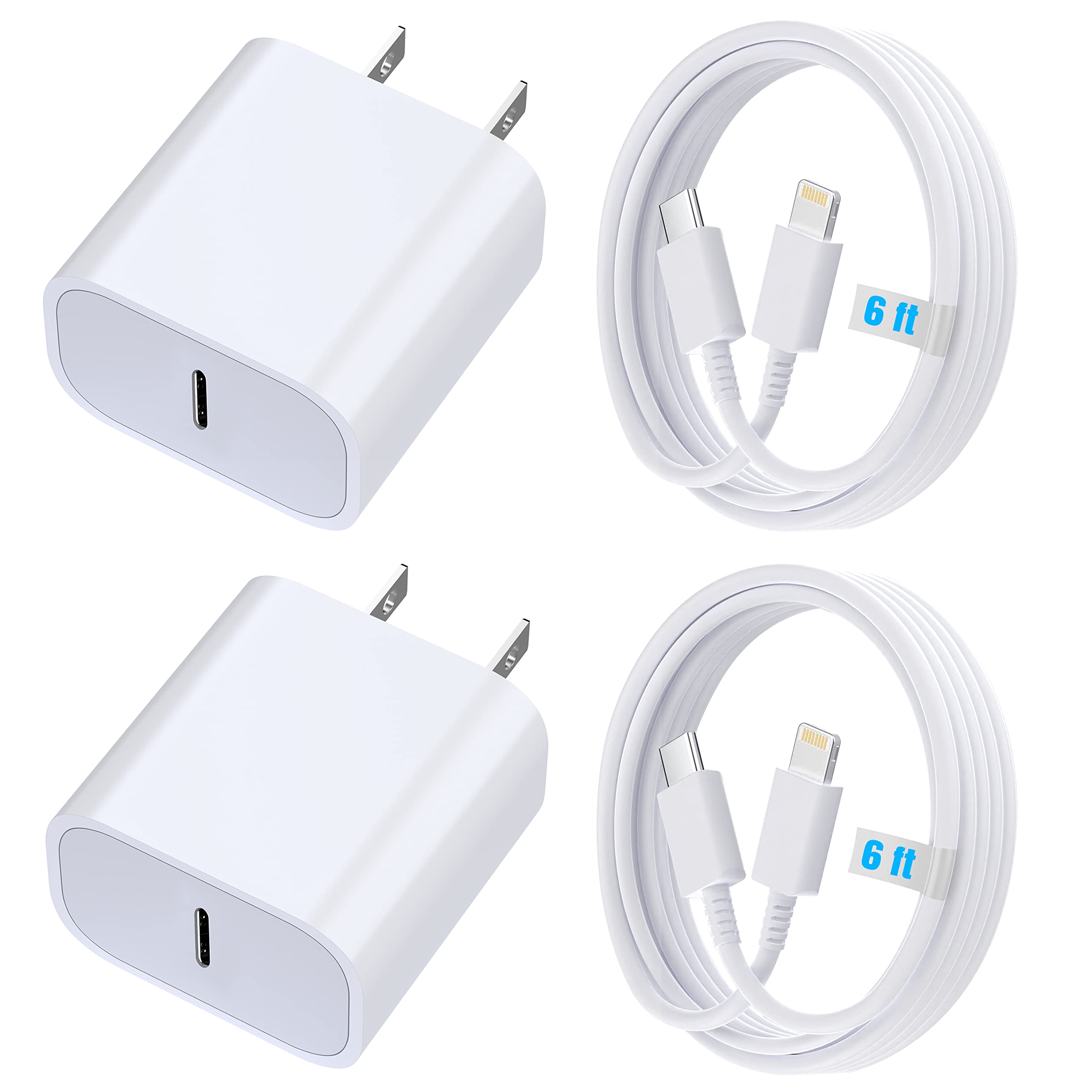 Mua [Apple MFi Certified] Fast Charger USB C 20W Wall Adapter Plug Fast  Quick Charging  Type C to Lightning Cable Data Cord Compatible with  iPhone 14/14 Pro/13/13 Pro/12/11/iPad-2Pack trên Amazon Mỹ