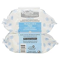 Equate Facial Beauty Fragrance-Free Cleansing & Makeup Remover Towelettes, 80 Count, 2 Pack