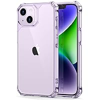 ESR Clear Purple Case for iPhone 13/14 - Military-Grade Protection, Shockproof Corners, Yellowing-Resistant Acrylic Back, Air Armor Phone Case