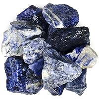 Materials: 1 lb Bulk Rough AA Grade Sodalite Stones from Brazil - Raw Natural Crystals for Cabbing, Tumbling, Lapidary, Polishing, Wire Wrapping, Wicca & Reiki Crystal Healing