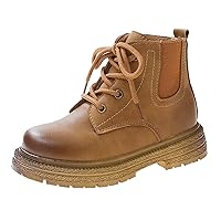 Kangaroos for Boys Toddler Boys and Girls Booties Little Kid Shoes Short Boots Casual Boys Winter Boot Size 5 (20231226A-Brown, 2.5 Big Kids)