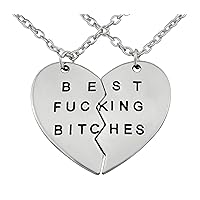 Hanessa jewellery for women, friendship necklace, heart puzzle, 2-3 necklaces, Best Friends, silver or gold colours Gift girlfriends, girlfriend., Alloy