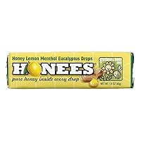 Honey Lemon Cough Drops - 9-Piece Bar, Pack of 24 Honey-Filled Lozenges | Temporary Relief from Cough | Soothes Sore Throat | All Natural