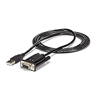 StarTech.com USB to Serial RS232 Adapter - DB9 Serial DCE Adapter Cable with FTDI – Null Modem - USB 1.1 / 2.0 – Bus-Powered (ICUSB232FTN)