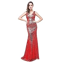 2019 Women’s Evening Dress Sequin Mermaid Long Formal Prom Gown J059