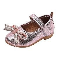 Summer And Autumn Fashion Girls Casual Shoes Solid Color Bow Pearls Strap Flat Lightweight Dress Kids All Purpose Boots