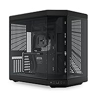 HYTE Y70 Upgraded Modern Aesthetic Dual Chamber Panoramic Tempered Glass Mid-Tower ATX Computer Gaming Case with PCIE 4.0 Riser Cable Included, Black (CS-HYTE-Y70-B)