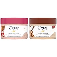 Dove Scrub Brown Sugar & Coconut Butter For Silky Smooth Skin Body Scrub Exfoliates & Scrub Pomegranate & Shea Butter For Silky, Soft Skin Body Scrub Exfoliates and Provides Lasting Nourishment