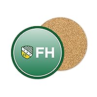 Farmhouse Fraternity Hardboard with Cork Backing Beverage Coasters Round (Set of 4) Coasters for Drinks (Farmhouse #3)