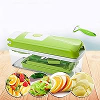 Multi-Functional Vegetable Cutter Cuts Various Kinds of Diced Melon And Fruit Slices, 12-Piece Set, All-In-One Machine Suitable for Household Use