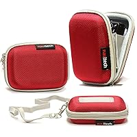 Red Shockproof Camera Case Compatible With Canon PowerShot ELPH 360 Digital Camera