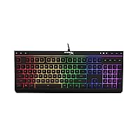 HyperX Alloy Core RGB – Membrane Gaming Keyboard, Comfortable Quiet Silent Keys with RGB LED Lighting Effects, Spill Resistant, Dedicated Media Keys, Compatible with Windows 10/8.1/8/7 – Black