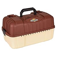 Flambeau Outdoors 2059 Hip Roof 7-Tray, Portable All-Weather Tackle Storage, terracotta/brown, 20x11.625x10.625-Inch