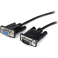 Down Angle DB9 Male to Female Adapters Cable for Data Communication 0.5M Down RIIEYOCA 90 Degree DB9 RS232 Serial Cable 