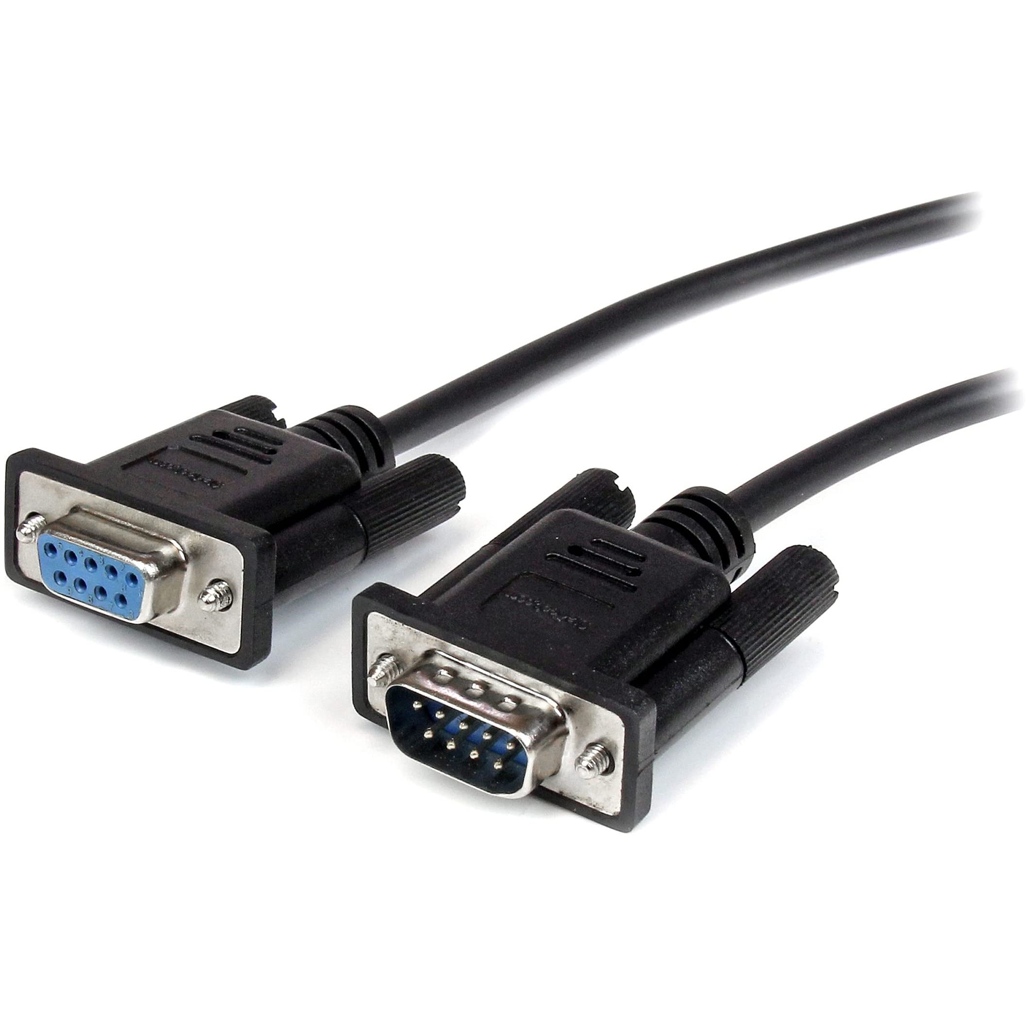 StarTech.com 3m Black Straight Through DB9 RS232 Serial Cable - DB9 RS232 Serial Extension Cable - Male to Female Cable (MXT1003MBK), 10 ft / 3m