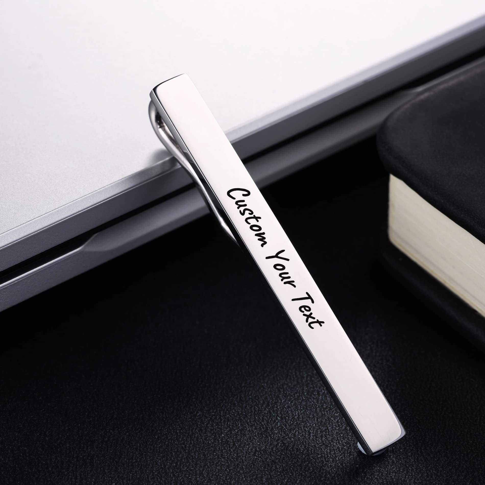 OTXIXTO Personalized Silver Black Gold Tie Clip Bar for Man Stainless Steel Jewelry Business Wedding Gift