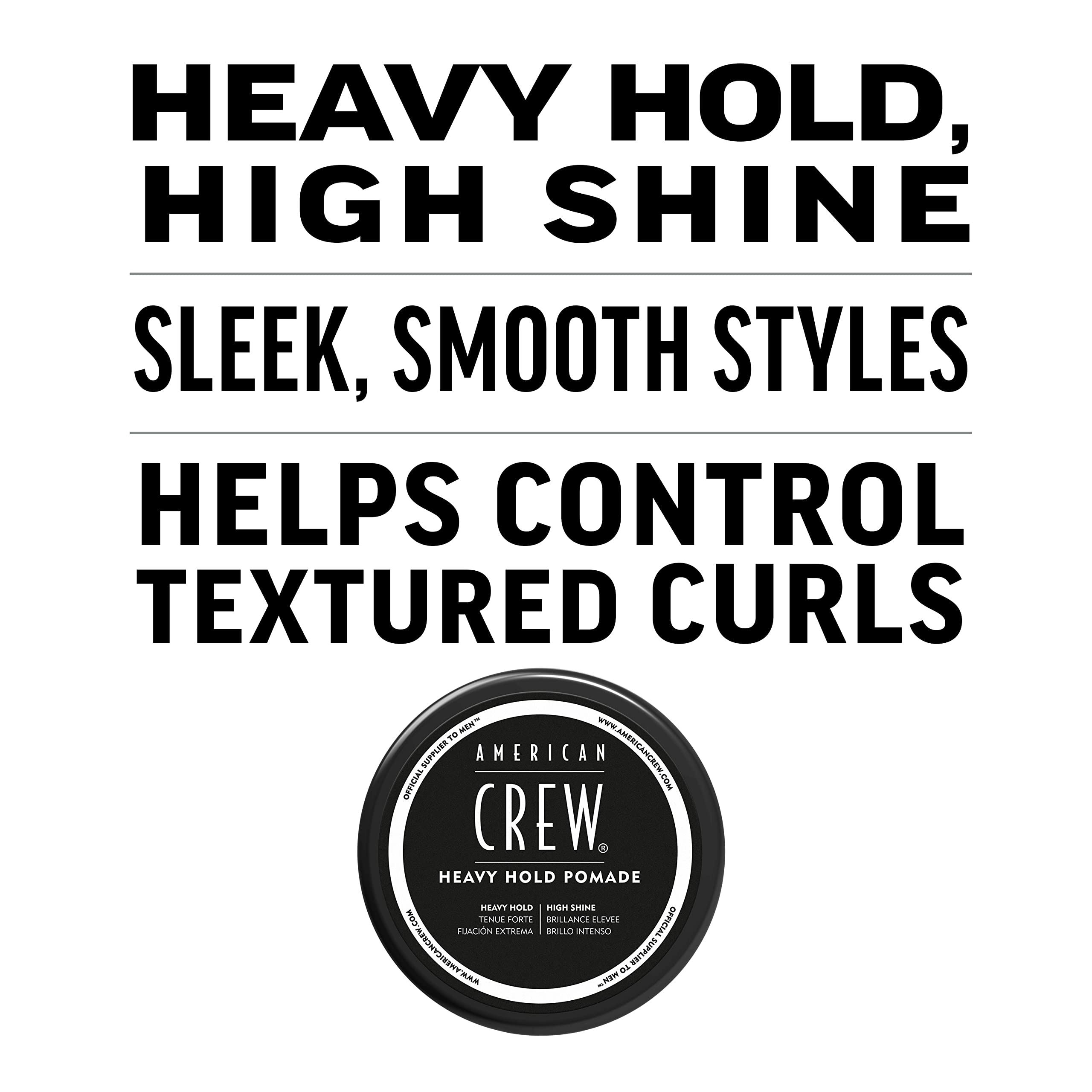 Men's Hair Pomade by American Crew (OLD VERSION), Like Hair Gel with Heavy Hold with High Shine, 3 Oz (Pack of 1)
