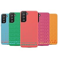 Custom Outlined Name Colorful Summer Phone Case, Personalized Phone Case Designed for Samsung Galaxy S24 Plus, S23 Ultra, S22, S21, S20, S10, S10e, S9, S8, Note 20, 10