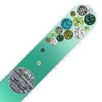 Mont Bleu Crystal Nail File Hand Decorated with Crystals - Universal Size - Handmade, Czech Tempered Glass