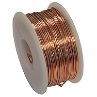 Solid Bare Copper Round Wire 5 oz Spool Half Hard 12 to 30 Ga (14 Ga - 28 Ft)