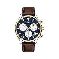 Movado Heritage Series Calendoplan Men's Watch - Swiss Quartz Chronograph Movement, Calfskin Strap - 3 ATM Water Resistance - Sport Luxury Fashion Timepiece for Him - 43mm