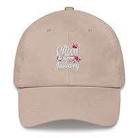 Black Queens are Born in January Pink Crown Dad Cap