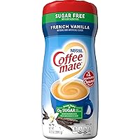Nestle Coffee Mate Sugar Free French Vanilla Coffee Creamer Powder – French Vanilla Creamer for Warm, Rich Flavored Coffee – Lactose-Free, Gluten-Free, Non Dairy Creamer for 140 Servings (10.2 oz)