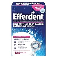 Retainer Cleaning Tablets, Denture Cleanser Tablets for Dental Appliances, Complete Clean, 126 Tablets