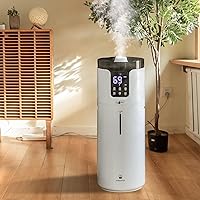 Humidifiers for Home Large Room Wholehouse Humidifier 2000 sq. ft 4.2 Gal 16L Floor Humidifier 360° Nozzles Cool Mist Ultrasonic Humidifier Output Top Fill Tower Humidifier for Home Office