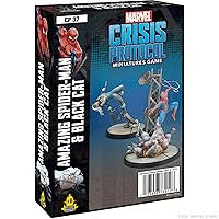 Marvel Crisis Protocol Amazing Spiderman and Black Widow CHARACTER PACK | Miniatures Battle Game | Strategy Game for Adults | Ages 14+ | 2 Players | Avg. Playtime 90 Mins | Made by Atomic Mass Games