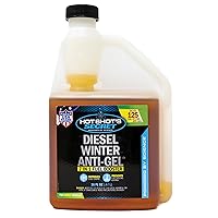 Hot Shot's Secret Diesel Winter Anti-Gel– 16 Oz Squeeze, 7-in-1 Diesel Fuel Additive – Prevents Gelling and Fuel Line Freeze-Ups – Boosts Cetane – Cleans Injectors – Improves Performance, Amber