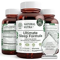 Natural Nutra Ultimate Sleep Formula Supplement, Supports Normal Sleep, Helps Relax Muscles and Calm Your Brain, 50 Capsules