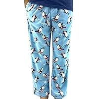 Men's Soft Warm Fleece Animal Novelty Print Pajama Bottom Pants
