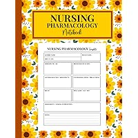 Nursing Pharmacology Notebook: Nursing Student Medication Study Template Notebook, 120 Pages
