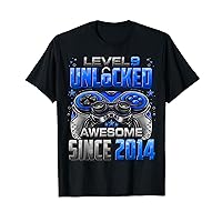 Level 9 Unlocked Awesome Since 2014 9th Birthday Gaming T-Shirt