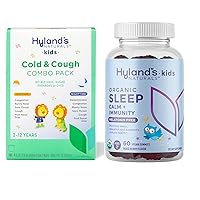 Hyland’s Naturals Kids Cold & Cough, Day/Night Combo Pack, Cold Medicine for Ages 2+, Syrup Cough Medicine + Organic Sleep, Calm + Immunity with Chamomile, Elderberry & Passion Flower 60 Vegan Gummies