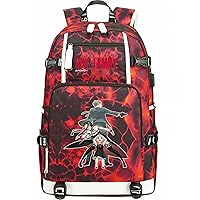 Teenager Casual Anime USB Knapsack Spy Family Graphic Bookbag Wear Resistant Multifunction Travel Bag for Hiking