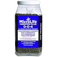 MicroLife Humates Plus (0-0-4) Professional Grade Granular Concentrated Compost Soil Amendment & Conditioner for Improving All Plants & Soils, 9 LBS