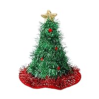Weihnachtsbaumhüte für Erwachsene, Studenten, Dekorationen, Vliesstoff, Regen-Seide, Weihnachtsmütze, Partyzubehör, Verkleidungen, Mützen, Weihnachtsmütze für Erwachsene, gestrickte Weihnachtsmützen,
