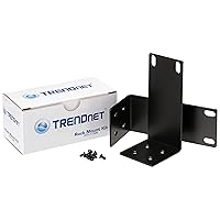 TRENDNet Rack Mount Kit, Compatible with TEG-S16Dg /TEG-S24Dg, Mount an 11 wide to a 19 Equipment rack, ETH-11MK , Black