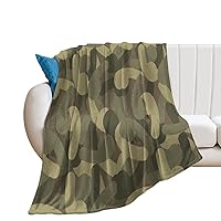 Penis Camo Cozy Blanket Flannel Throw Blankets for Bed/Couch/Sofa/Office/Camping Funny