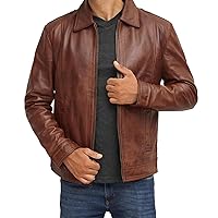 Brown Leather Jacket Men - Black Real Lambskin Mens Leather Jacket