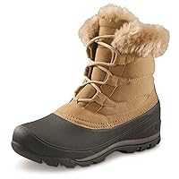Northside Women's Shiloh Cold Weather Insulated Winter Snow Boots for Women- Synthetic Suede and Quilted Nylon Upper Faux Fur Collar, Side Zipper, Removable EVA Insole, Waterproof Shell