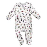 Baby One-Piece Rompers, Newborn To Infant Romper Footies, Flowers Meadow Nature