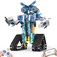 HAKPNEW STEM Projects for Kids Ages 8-12, Building Robot Toy with APP and Remote Control, Gift Toys for Boys Girls, 439PCS Assembly Educational Toys
