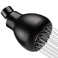 High Pressure Shower Heads, Showerheads 3 Inches with 360° Rotation and Silicone Nozzles for Strong Spray Relaxing and Comfortable Shower, Oil Rubbed Bronze